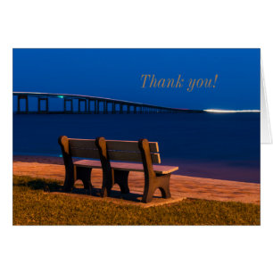 Night Bench Invitation To Sit Thank You Card