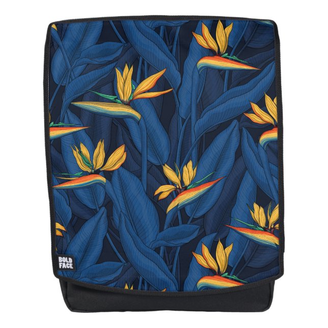 Night bird of paradise garden 2 backpack (Front)