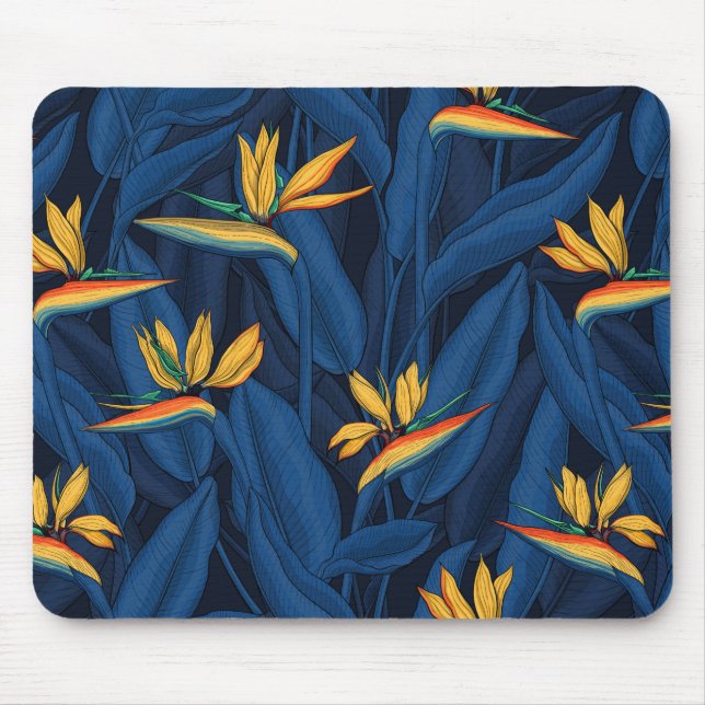 Night bird of paradise garden 2 mouse mat (Front)