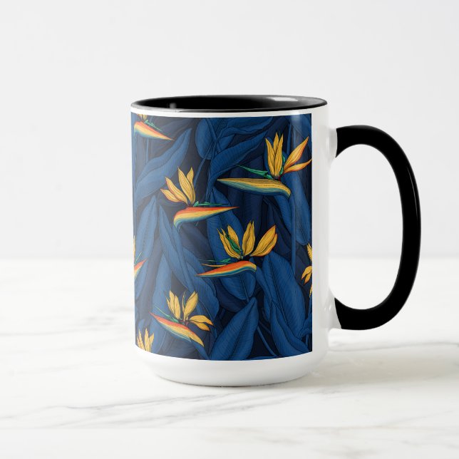Night bird of paradise garden 2 mug (Right)