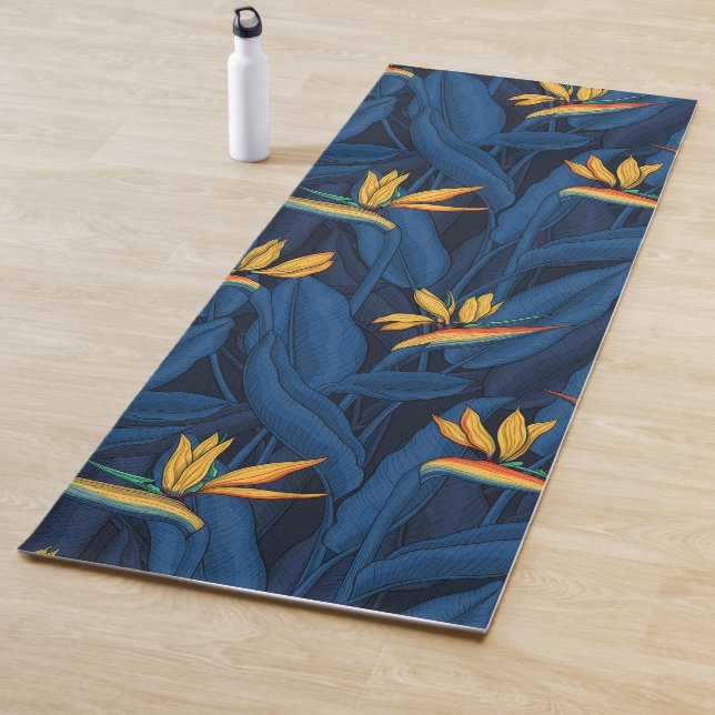 Night bird of paradise garden 2 yoga mat (In Situ)