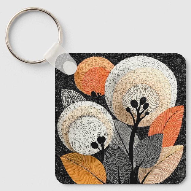 Night Bloom on the Red Planet #1 Key Ring (Front)