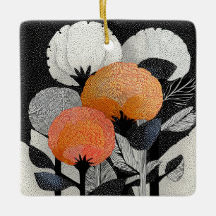Night Bloom on the Red Planet #2 Ceramic Ornament