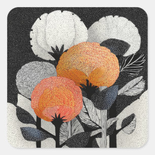 Night Bloom on the Red Planet #2 Square Sticker