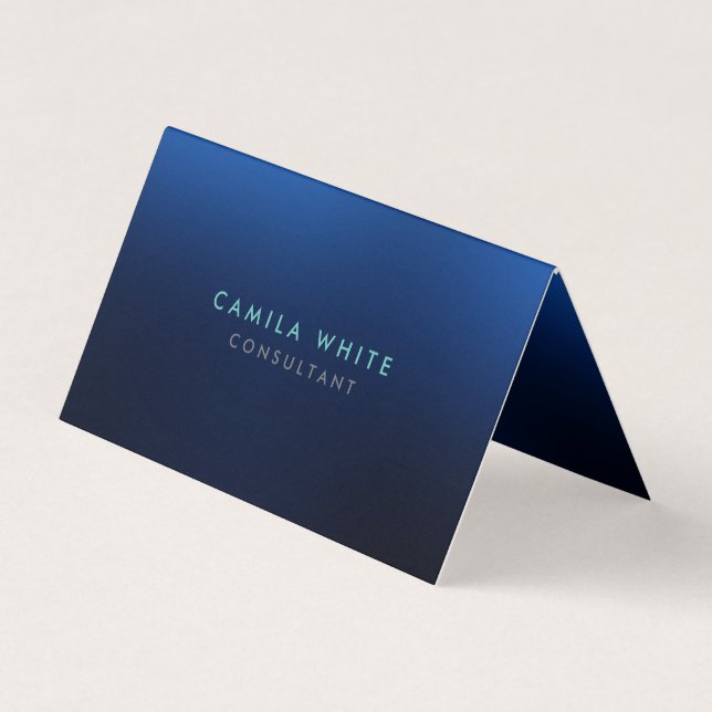 Night Blue Elegant Professional Business Card (Front)