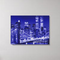 Night Blue New York City Pop Art