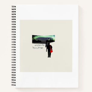 Night Boats Arabic Quote and Skyline Notebook