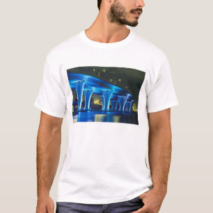 Night bridge at Port of Miami, Florida T-Shirt
