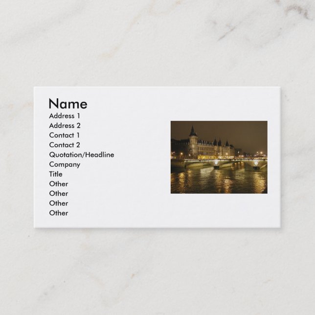 Night Bridge Business Card (Front)