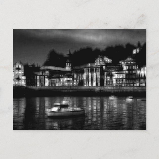 Night buildings digital effect of style "impressio holiday postcard (Front)