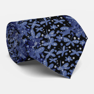 Night butterflies tie