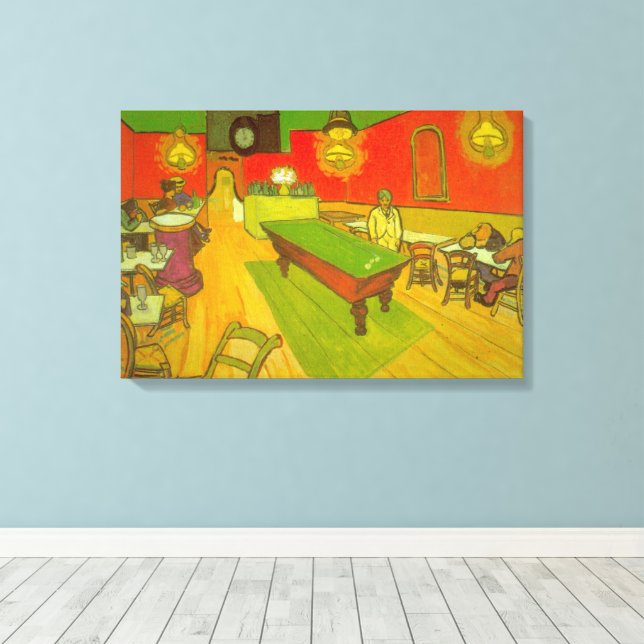 Night Cafe by Vincent van Gogh Canvas Print (Insitu(Wood Floor))