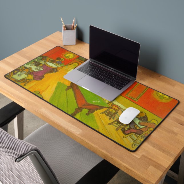 Night Cafe by Vincent van Gogh Desk Mat (Office 2)