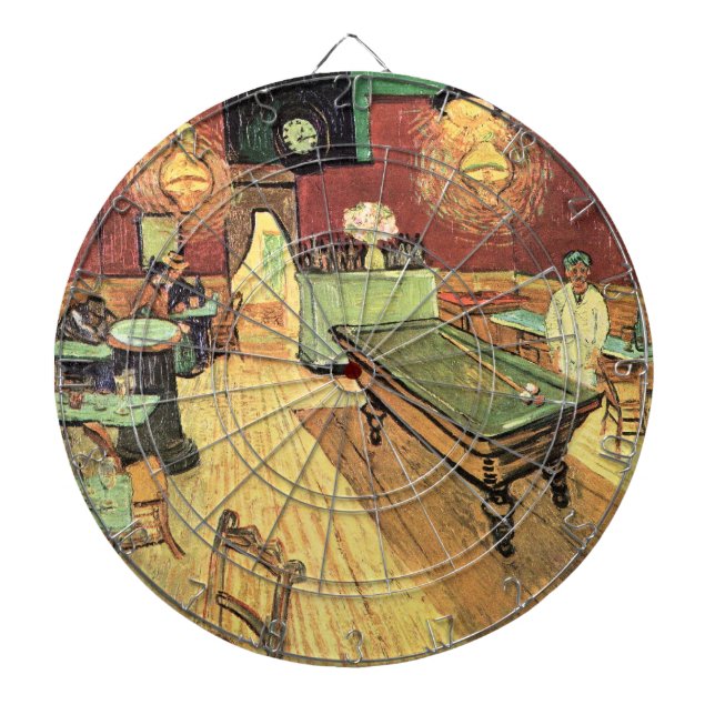 Night Cafe, Place Lamartine by Vincent van Gogh Dartboard (Front)