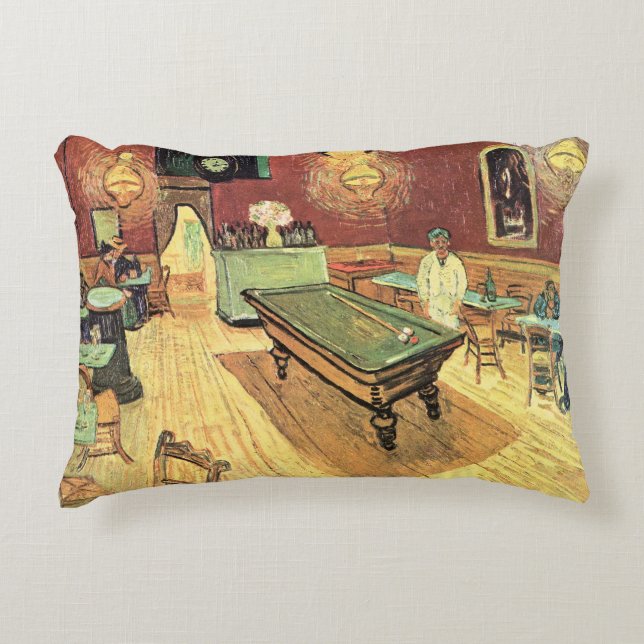 Night Cafe, Place Lamartine by Vincent van Gogh Decorative Cushion (Front)
