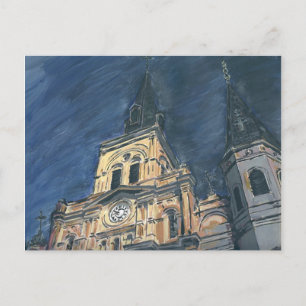 Night Cathedral,French Quarter Postcard