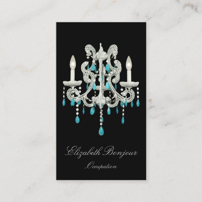 Night Chandelier ~ Business Card (Front)