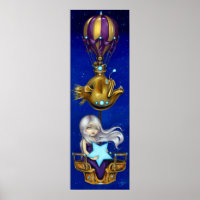 Night Chariot ART PRINT steampunk fairy fantasy