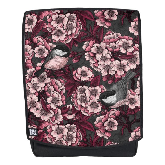 Night cherry garden backpack (Front)