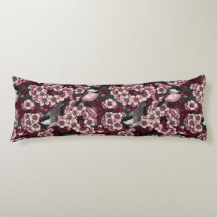 Night cherry garden body cushion