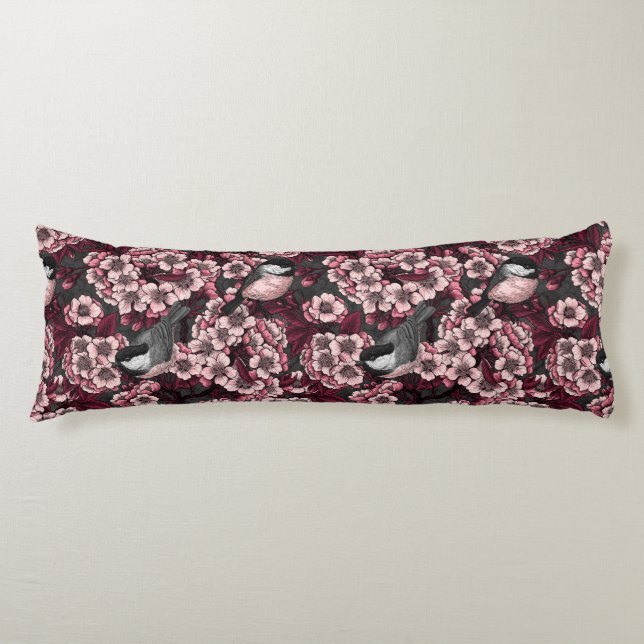 Night cherry garden body cushion (Front)