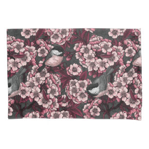 Night cherry garden pillowcase