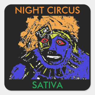 NIGHT CIRCUS SATIVA SQUARE STICKER