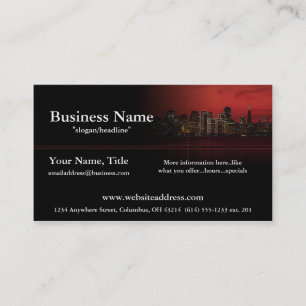 Night City Skyline Business Cards