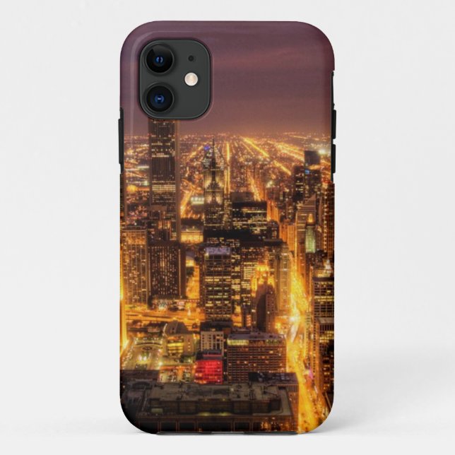 Night cityscape of Chicago Case-Mate iPhone Case (Back)