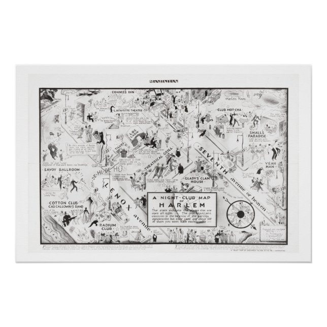 Night-club map of Harlem, 1933 Poster (Front)