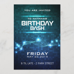 Night Club Style Birthday Invitation