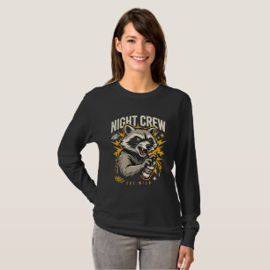 Night Crew Racoon Long Sleeve T-Shirt