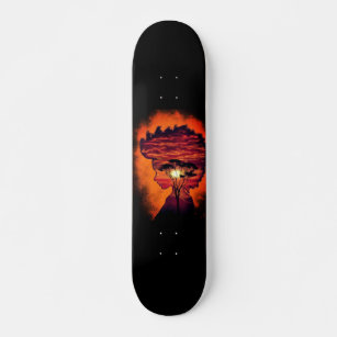Night Desire - Fantasy - Orange Black Skateboard