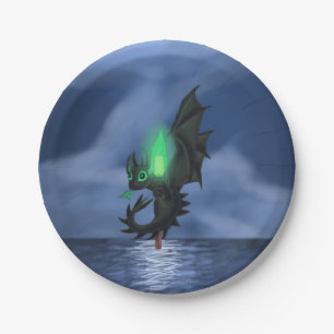 Night Dragon Paper Plate