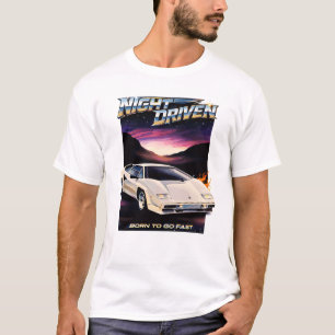 Night Driver – Born to Go Fast 80s Neon Supercar D T-Shirt