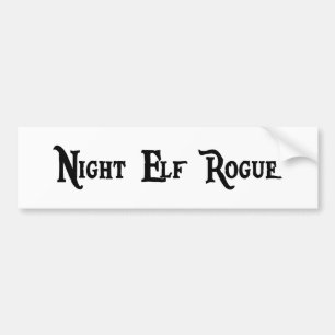 Night Elf Rogue Bumper Sticker