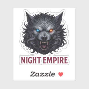 Night Empire Wolf Sticker – Custom-Cut Vinyl Decal