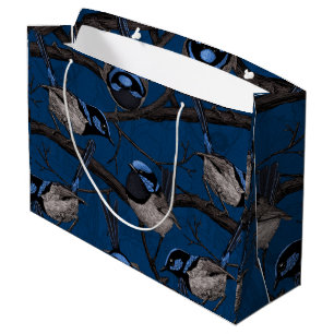 Night fairy wrens large gift bag