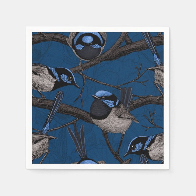 Night fairy wrens napkin (Front)