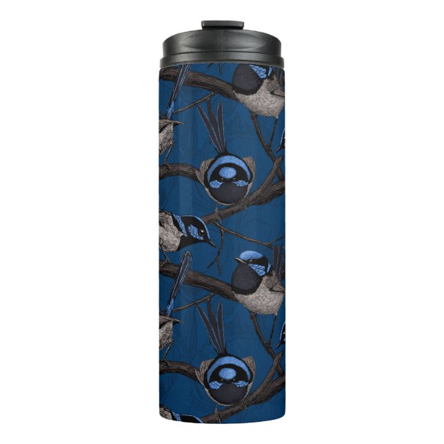 Night fairy wrens thermal tumbler (Front)