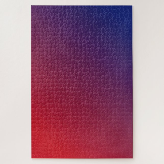 Night Fire Bright Red to Dark Blue Gradient Jigsaw Puzzle (Vertical)