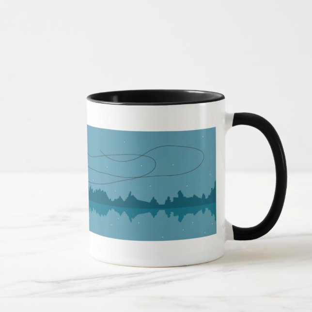 Night Fishing Under a Full Moon Mug (Right)