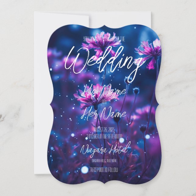 Night Flowers One Invitation (Front)