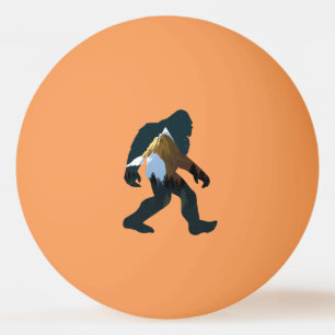 Night Forest Bigfoot Ping Pong Ball