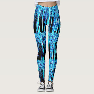 night forest blue black leggings
