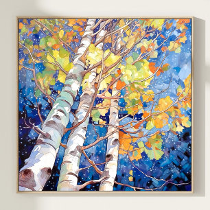 Night Forest Landscape Home Decor Poster
