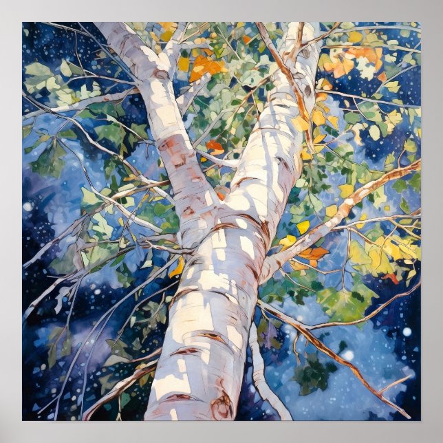 Night Forest Landscape Home Decor Poster (Front)