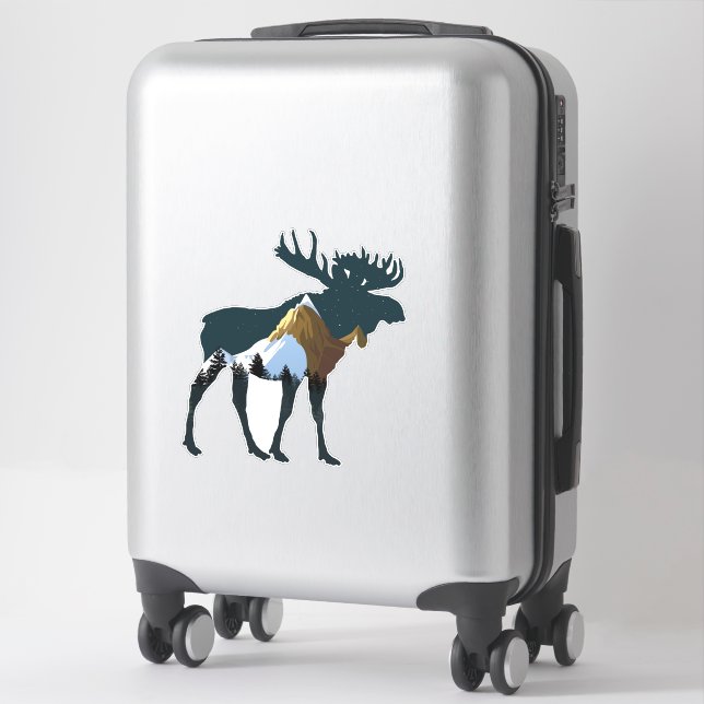 Night Forest Moose   (Suitcase)