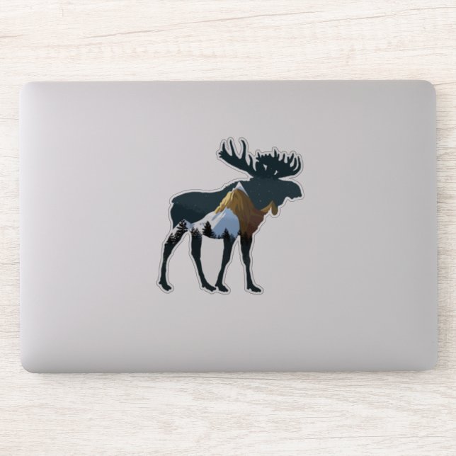 Night Forest Moose   (Computer)