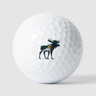 Night Forest Moose     Golf Balls